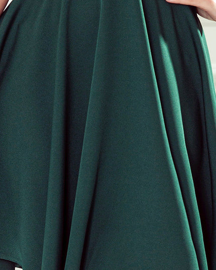 16922-5-393-1 ROSALIA Feminines Kleid mit Ausschnitt und Schleifen - grün-5