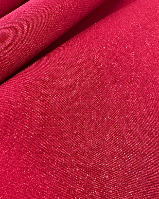 16973-8-397-1 Elegantes Kleid mit längerem Rücken - rot mit Glitzer-8