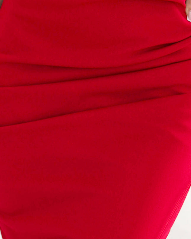 20445-6-CALLIE Off-Shoulder Midikleid mit Ausschnitt - rot-6