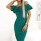 20371-1-CARMEN Figurbetontes Midikleid im spanischen Stil - grün-1