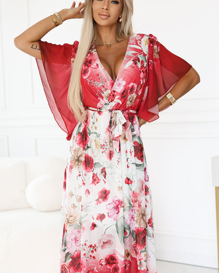 20370-5-Luftiges Wickel-Maxikleid mit Blumenmuster – Rote Rosen-5