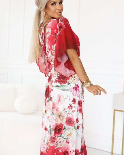 20370-4-Luftiges Wickel-Maxikleid mit Blumenmuster – Rote Rosen-4