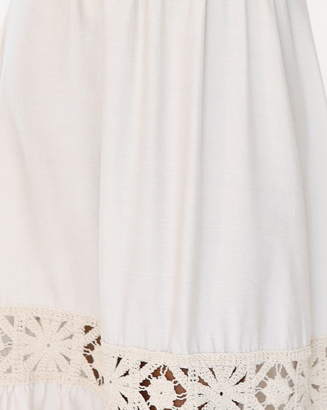 20558-8-Dezentes Boho-Kleid mit durchbrochenen Einsätzen – Ecru-8